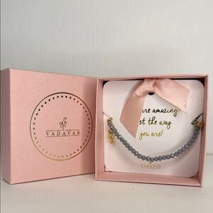 Vadavas Gray Beaded BFF Bracelet